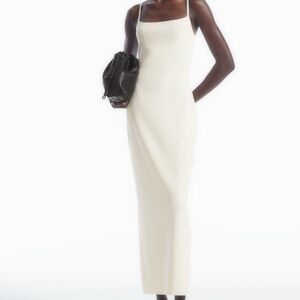 COS Square-Neck Knitted Slip Dress - Size M
